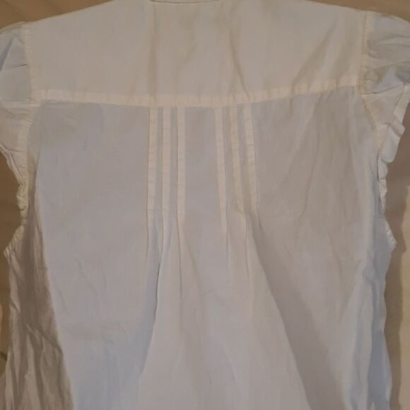 Gap, blouse, ruffled short sleeve,  ladies XS - Picture 5 of 6